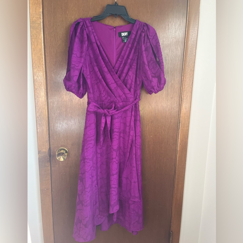 DKNY Vibrant Purple Midi Dress